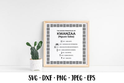 Seven Principles of Kwanzaa typography SVG LaBelezoka 