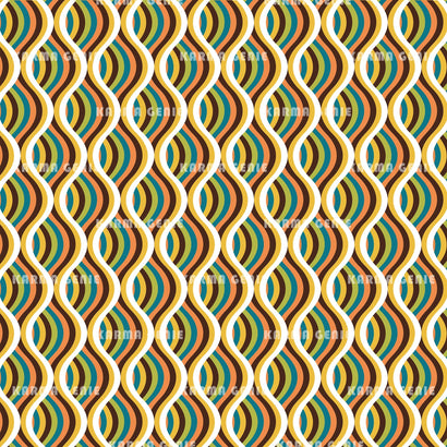 Seventies Style Vertical Wavy Stripes Retro Pattern Digital Paper Digital Pattern Karma Genie Graphics 