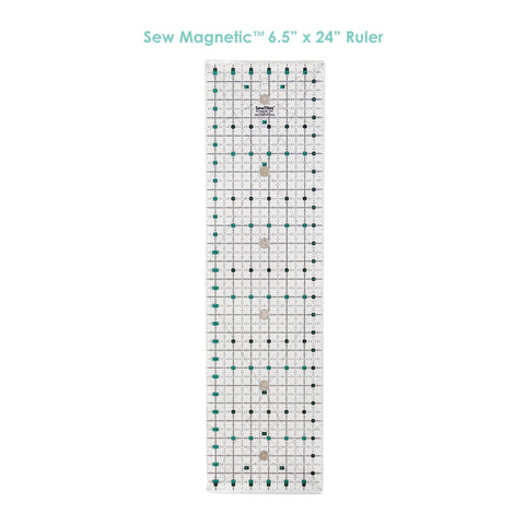 Sew Magnetic 6.5 x 24" Ruler Physical SewTites Right-Handed 
