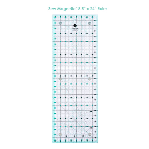 Sew Magnetic 8.5" x 24" Ruler Physical SewTites Right-Handed 