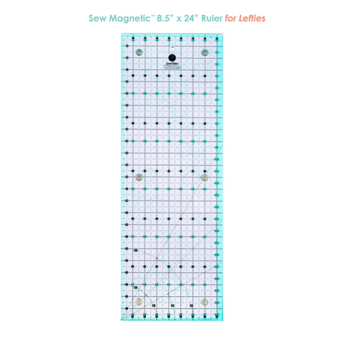 Sew Magnetic 8.5" x 24" Ruler Physical SewTites Left-Handed 