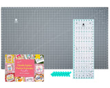 Sew Magnetic Cutting System - Expanded Kit With 24 x 42" Cutting Mat, 8.5 x 24" Ruler & 16 Booster Magnets and Design Pack