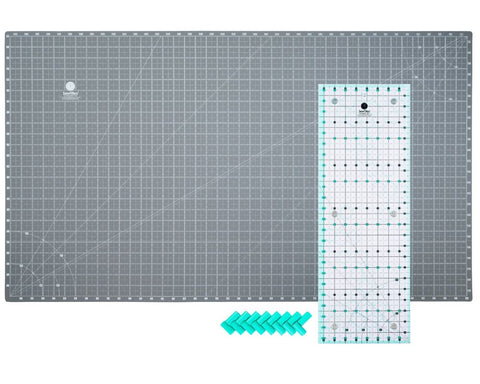 Sew Magnetic Cutting System - Expanded Kit With 24 x 42" Cutting Mat, 8.5 x 24" Ruler & 16 Booster Magnets Physical SewTites 