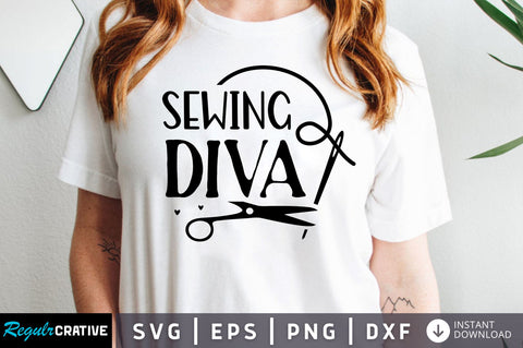 Sewing diva SVG design SVG Regulrcrative 