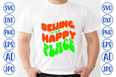 Sewing is My Happy Place Retro SVG SVG Syaman 
