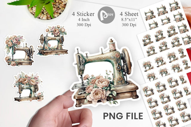 Sewing Machine Sticker Sublimation artnoy 