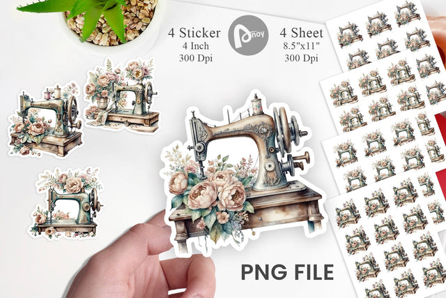 Sewing Machine Sticker Sublimation artnoy 