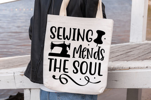 Sewing mends the soul SVG design SVG Regulrcrative 