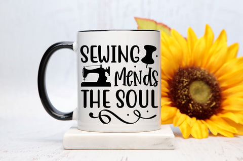 Sewing mends the soul SVG design SVG Regulrcrative 