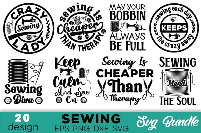 Sewing Quotes SVG Bundle SVG Angelina750 