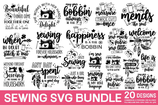 Sewing SVG Bundle, sewing machine svg, seamstress svg tailor SVG designmaster24 