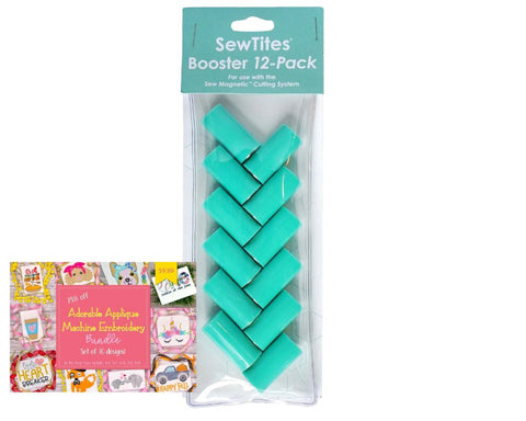 SewTites Booster 12-Pack with Free Embroidery & Applique Design Pack Physical SewTites 