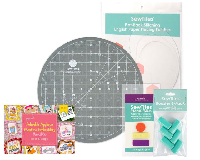 SewTites EPP Fussy Cutter's Deluxe Bundle with Applique and Embroidery Design Pack Physical SewTites 