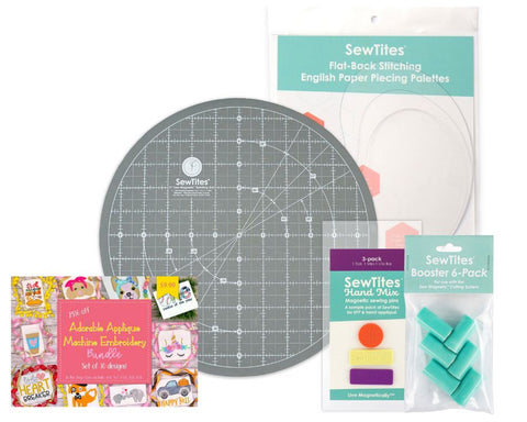 SewTites EPP Fussy Cutter's Deluxe Bundle with Applique and Embroidery Design Pack Physical SewTites 