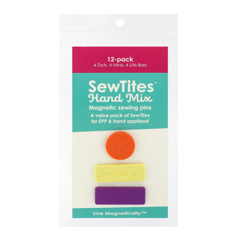 SewTites Hand Mix of Magnetic Sewing Pins for Applique and EPP Physical SewTites 12-pack 