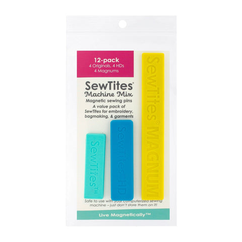 SewTites Magnetic Sewing Pins Machine Mix for Embroidery & Garments Physical SewTites 12-pack 