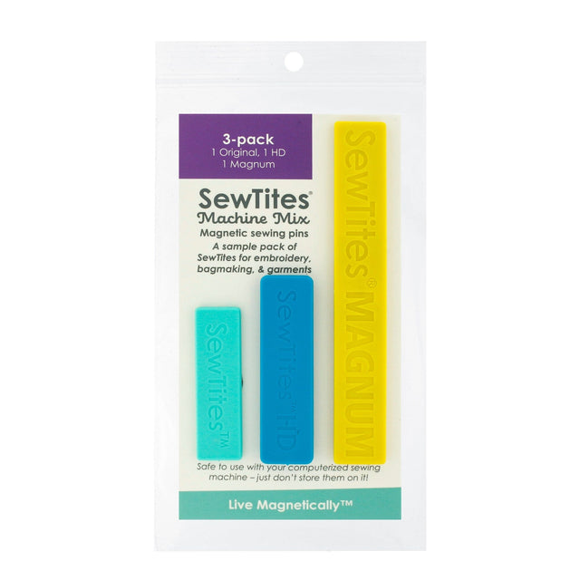SewTites Magnetic Sewing Pins Machine Mix for Embroidery & Garments Physical SewTites 3-pack 