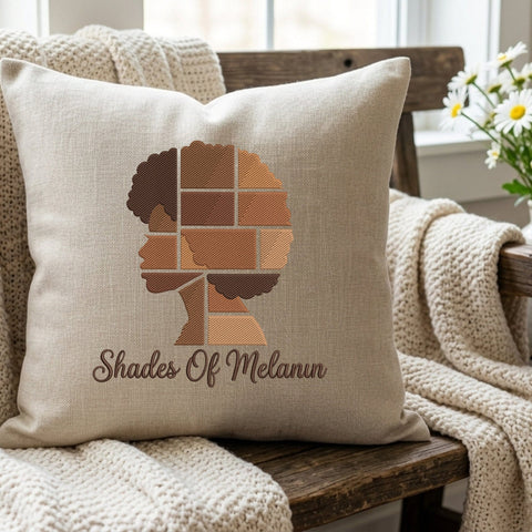 Shades of Melanin Embroidery Design – Afro Woman Silhouette Black Girl Magic Machine Embroidery File Embroidery/Applique DESIGNS PatternFeed8 
