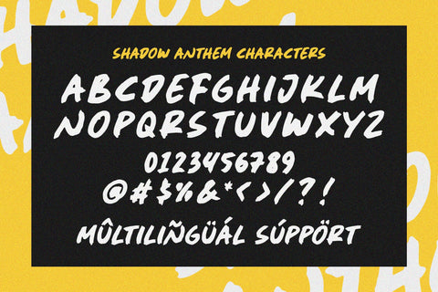 Shadow Anthem - Handbrushed Display Font Font Timur type 
