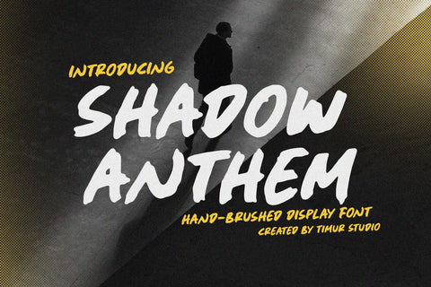 Shadow Anthem - Handbrushed Display Font Font Timur type 