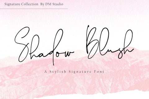 Shadow Blush Font Dm Letter Studio 