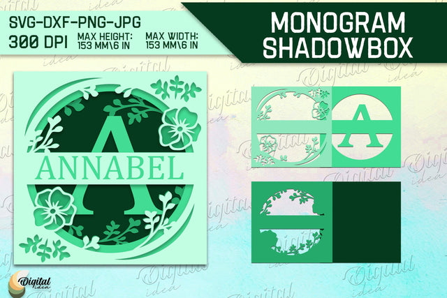 Shadow Box Alphabet. Letter A. Personalized Paper Monogram 3D Paper Evgenyia Guschina 