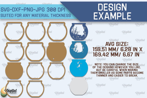 Shadow Box Aquarium Paper Cut Bundle. 3D Light Box SVG 3D Paper Evgenyia Guschina 