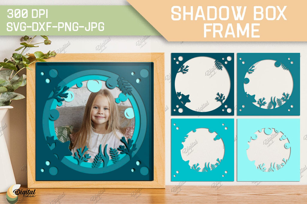 Shadow Box Frame SVG. 3D Shadow Box Paper Cut - So Fontsy