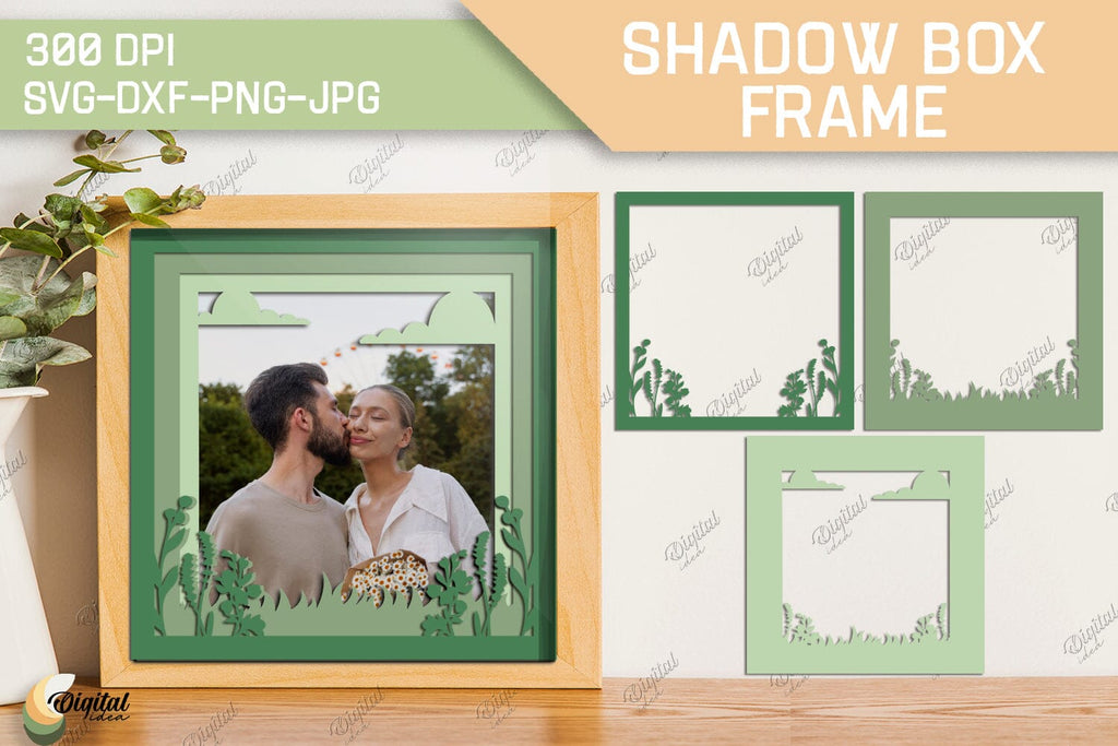 Shadow Box Frame SVG. 3D Shadow Box Paper Cut - So Fontsy
