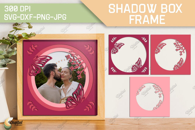 Shadow Box Frame SVG. 3D Shadow Box Paper Cut 3D Paper Evgenyia Guschina 