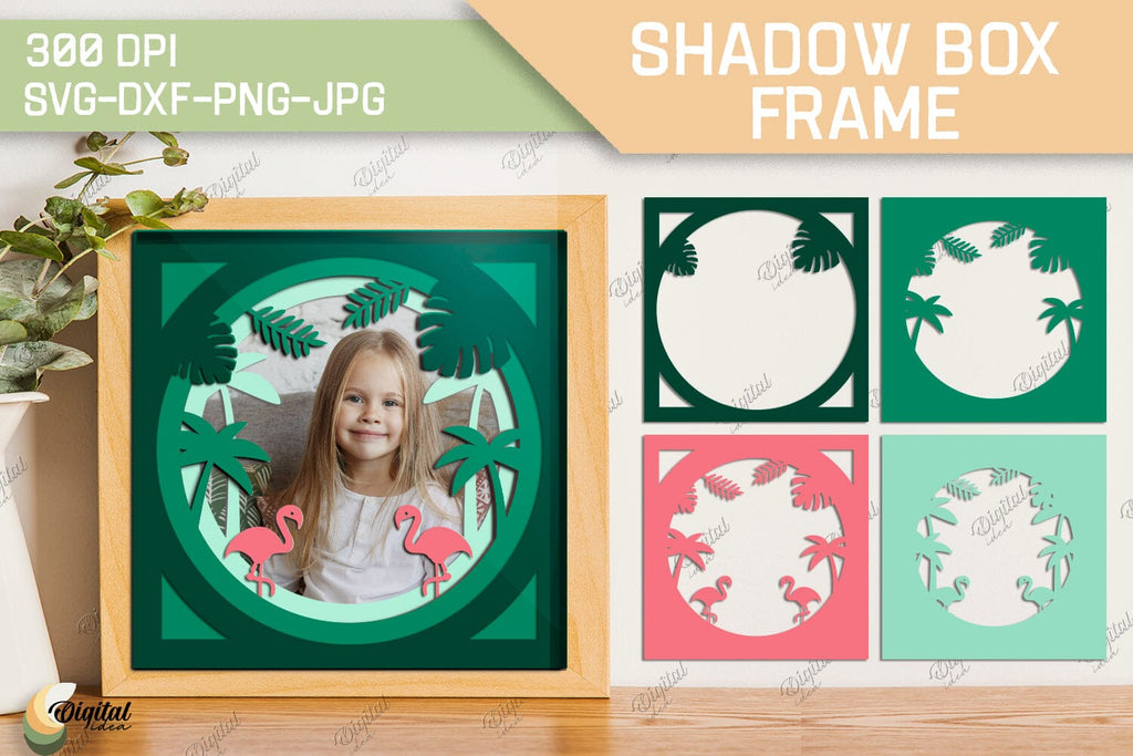 Shadow Box Frame SVG Bundle. 3D Shadow Box Paper Cut - So Fontsy