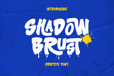 Shadow Brust - Dripping Graffiti Font Font Mozzatype 