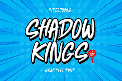 Shadow Kings - A Thin Graffiti Font Font Mozzatype 