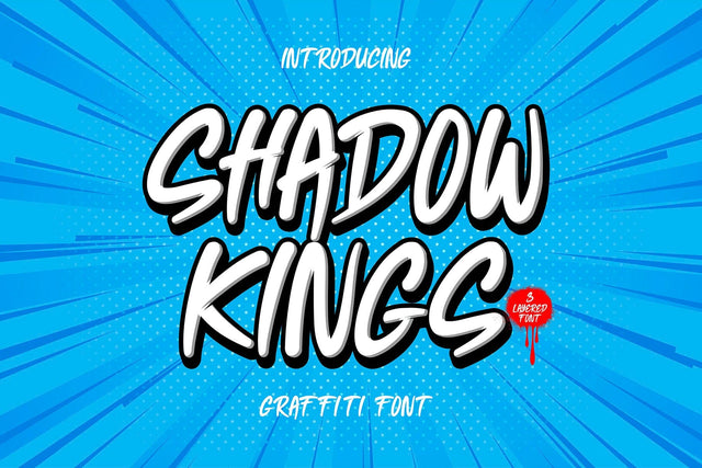 Shadow Kings - A Thin Graffiti Font Font Mozzatype 