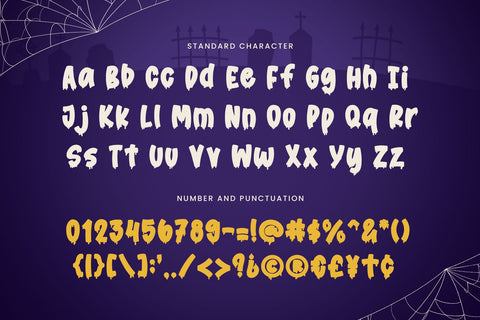 SHADOW MONSTER - Halloween Font Font Mozarella 
