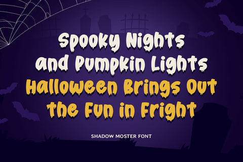 SHADOW MONSTER - Halloween Font Font Mozarella 