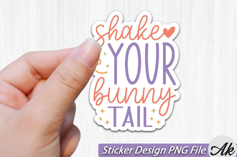 Shake Your Bunny Tail SVG And Sticker Design SVG akazaddesign 