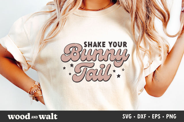 Shake Your Bunny Tail SVG | Retro Easter SVG SVG Wood And Walt 