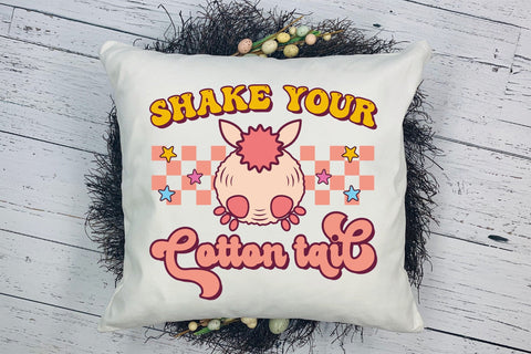 Shake Your Cotton Tail, Groovy Easter PNG Sublimation CraftLabSVG 