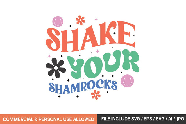 Shake Your Shamrocks Retro design SVG designmaster24 