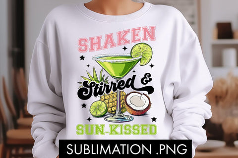 Shaken Stirred & Sun Kissed PNG Sublimation Sublimation Freeling Design House 