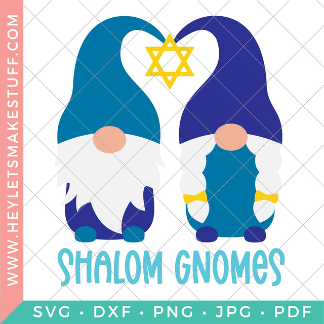 Shalom Gnomes SVG Hey Let's Make Stuff 