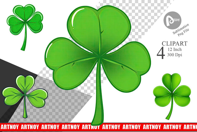 Shamrock Clipart Sublimation artnoy 