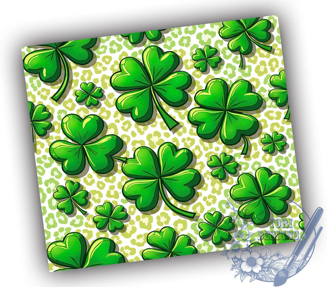Shamrock Green 20oz Tumbler, Shamrock Tumbler, 20oz Sublimation, Irish Gifts, St. Paddy's Day, Green Tumbler, Shamrock Decor Sublimation ToriDesigns 