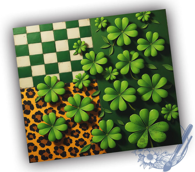 Shamrock Green 20oz Tumbler, Shamrock Tumbler, 20oz Sublimation, Irish Gifts, St. Paddy's Day, Green Tumbler, Shamrock Decor Sublimation ToriDesigns 