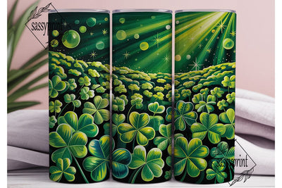 Shamrock Green Magic 20oz Tumbler Wrap Sublimation sassyprint 