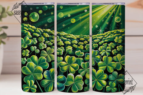 Shamrock Green Magic 20oz Tumbler Wrap Sublimation sassyprint 