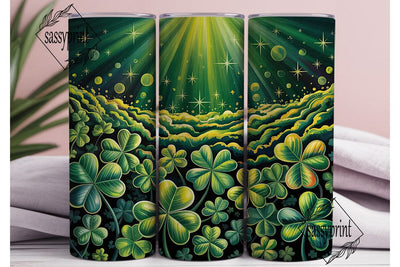 Shamrock Green Magic 20oz Tumbler Wrap Sublimation sassyprint 