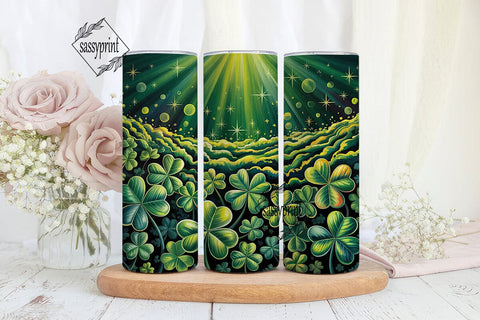 Shamrock Green Magic 20oz Tumbler Wrap Sublimation sassyprint 