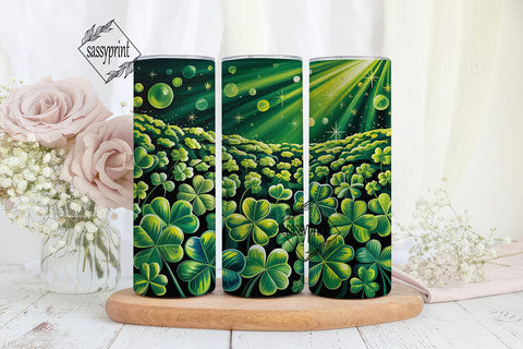 Shamrock Green Magic 20oz Tumbler Wrap Sublimation sassyprint 